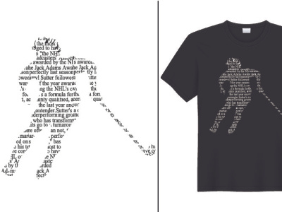 Text Hockey Man Tee Design