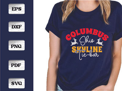 Columbus Ohio Skyline Tie-bar baby