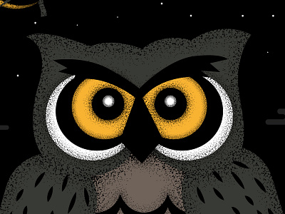 Glow-in-the-Dark Owl afterhours design owl poster screenprint
