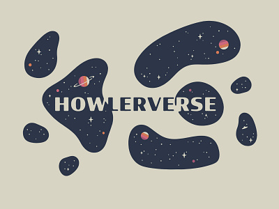 Howlerverse howler brothers illustration logo space typography universe web