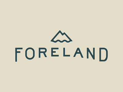 Foreland apparel branding combination mark custom type design environmental land logo mountains recycled sea symbol type design typography water