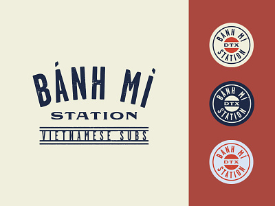 Bánh Mì Station art banhmi branding dallas design icon illustration logo sandwiches texture vietnamese