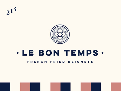 Le Bon Temps beignet branding cafe dallas french graphic design icon illustration logo nola texas type