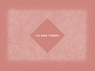 Le Bon Temps beignet branding cafe dallas french graphic design illustration logo nola stipple sugar texas