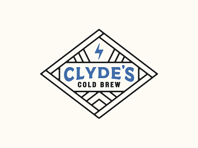 Clyde's Cold Brew badge coffee cold brew dallas design food truck logo oak cliff texas