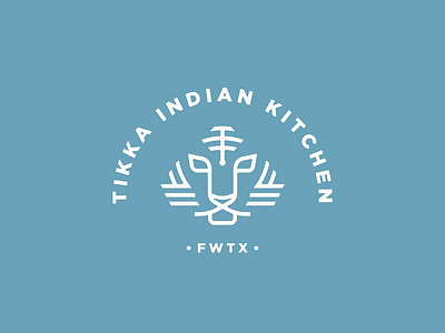 Tikka Indian Kitchen bar branding fort worth icon illustration indian food logo restaraunt tiger typography