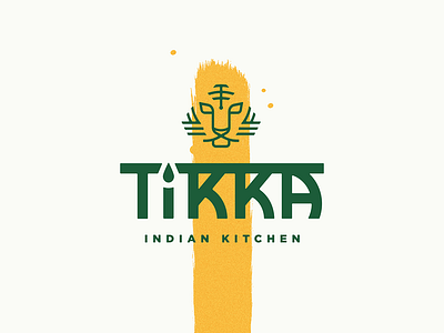 Tikka Indian Kitchen branding icon illustration indian food logo restaraunt texture tiger typography