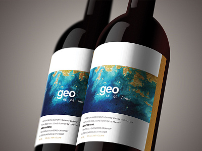 Geo Wine labels packaging