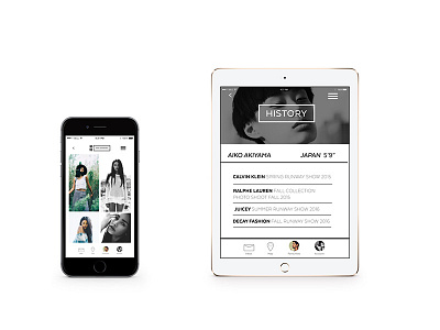 BOSS Model Management UI/UX Design. digital mobile applications ui ux