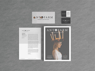 Ant Farm Branding branding identity logo magazine print stationery