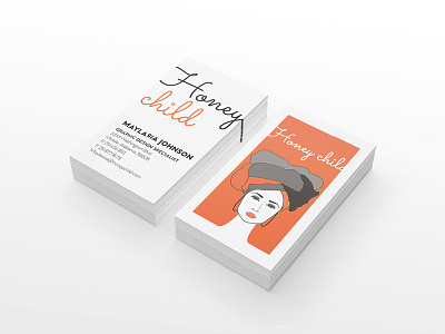 Honey Child Business Cards branding business cards identity logo print stationery