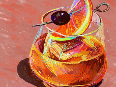 Sour Amaretto digital painting food illustration illustration photoshop