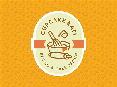 CupcakeKati Logo bakery brand identity branding cake logo logo design