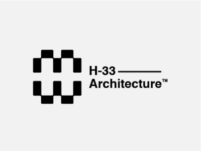 H-33 Architecture 2d badge branding branding design design flat graphic icon identity branding identity design illustration lettering logo logotype minimal monogram stationary type typography vector