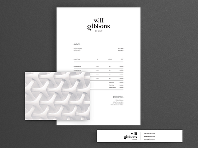 Will Gibbons Identity 2d branding brandmark design identity lettering logo logotype stationary typography