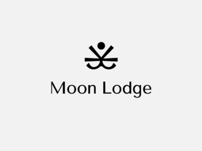Moon Lodge logotype branding design identity design type stationary identity branding vector typography icon flat lettering illustration badge monogram minimal graphic 2d logo design branding