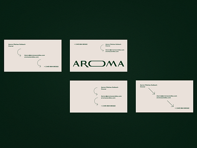 Aroma Identity Design Business Cards animation badge branding branding design design graphic icon identity identity branding identity design illustration lettering logo logotype minimal monogram stationary type typography vector