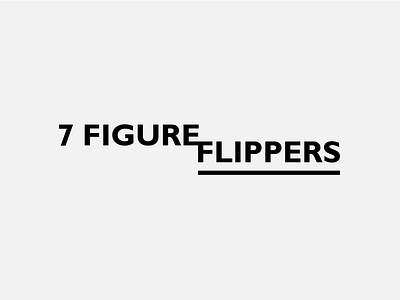7 Figure Flippers branding design graphic identity branding illustration lettering logo logotype minimal monogram typography