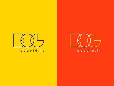 Bogotá.js branding design geometric logo