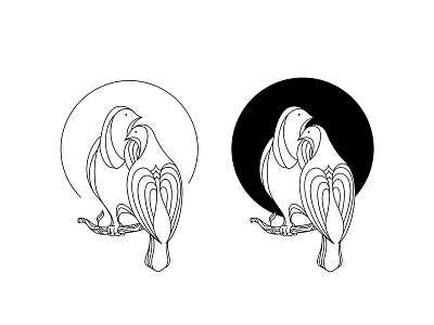 Birds tattoo birds black and white design illustration line symbol