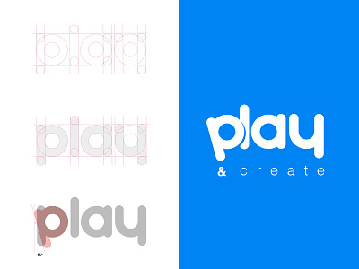 Play & Create branding construction design graphic design logo