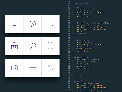 CSS Icons css design development icons uidesign