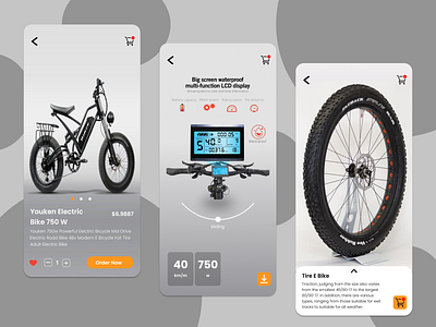 e-bike shop 3d animation branding e bike graphic design kami logo mobile motion graphics shop ui