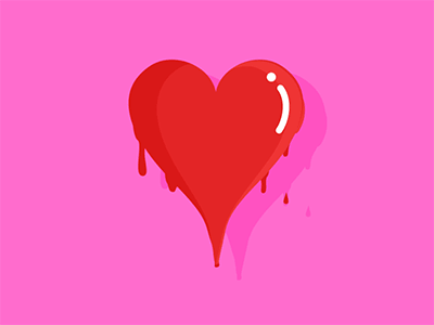 Heart Gif drip gif gross hate heart love pink red shiny