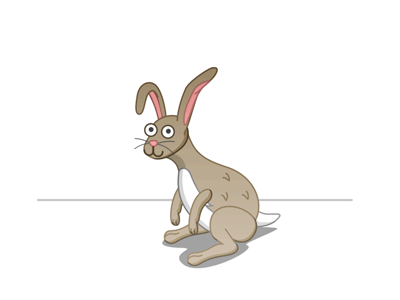 Pooping Rabbit GIF animal fun gif grey hare poop pooping rabbit tail