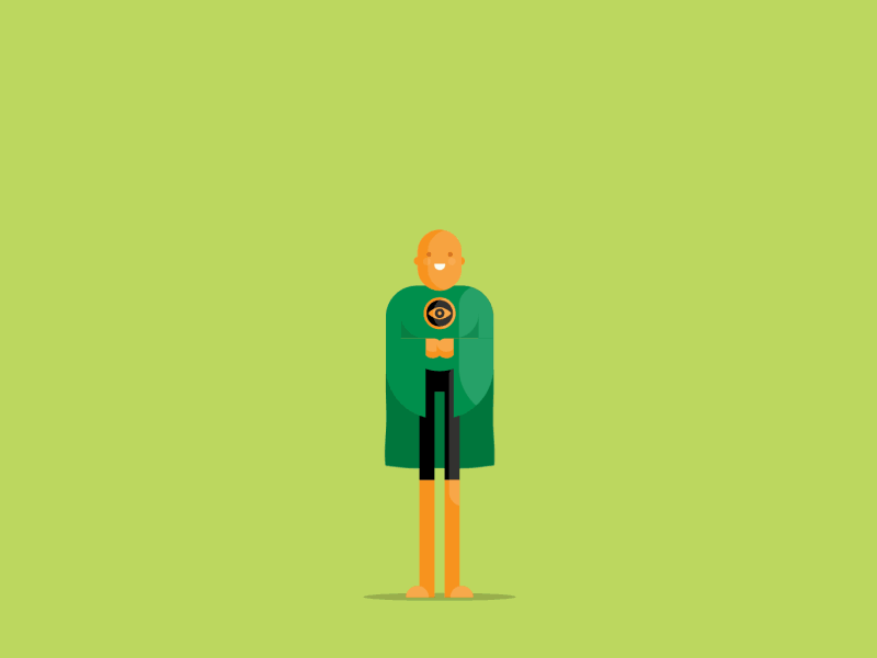 The Oracle animated gif green illustration simple superhero