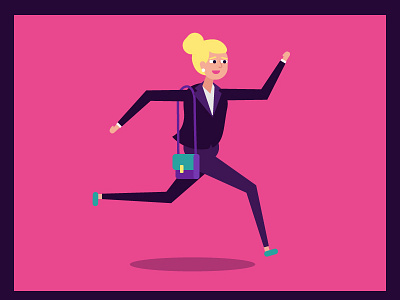 Rejected Character design angular animation blonde character fun pink simple woman