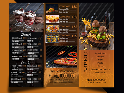 Food brochure design,, Food menu card design.. adobe illustrator adobe photoshop design foodmenucard graphic design menubrochure