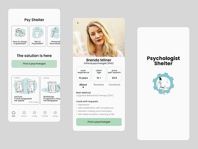 Mobile app of the psychological center