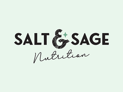 Salt & Sage Nutrition adobe branding desi design graphic design logo typography