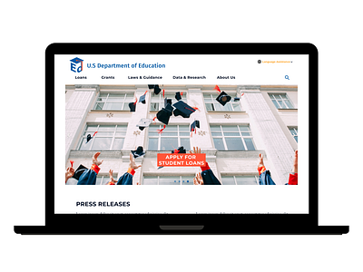 US Dept of Education Website Redesign adobe branding graphic design logo ux