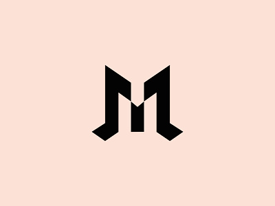 M logo - Geometric logo dribbble - M Grid logo.