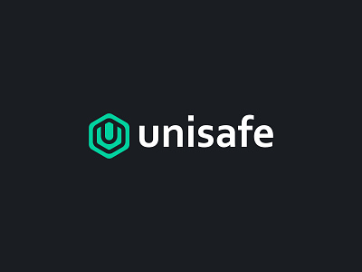 logo design for unisafe- U logo/shiled/cube/hexaxon logo.