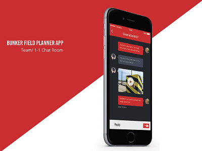 Bunker Chat Room app ui field planner app game ui mobile ui
