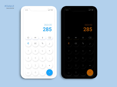Calculator - DailyUi Challenge argentina dailyui dark mode light mode mobile ui uidesign user interface
