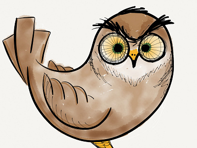 Another owl - drawn with Paper on iPad 3