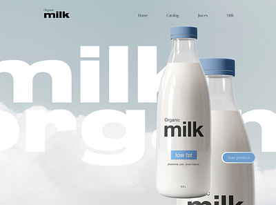 Organic milk(Landing Page) design ui ux