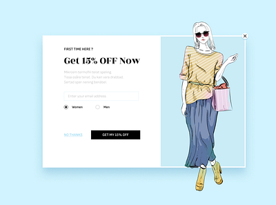 Clothing Store Pop-Up design ui ux