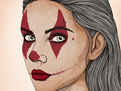 Clown face beauty illustration portrait portraitillustration