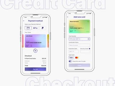 Credit Card Checkout | Concept app checkout creditcard dailyuichallange design mobile mobile app product design ui ux