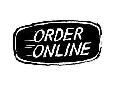 Order Online black lettering white