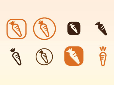 Carrots brown carrot icon orange simple