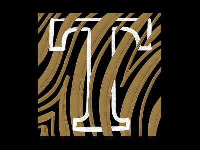 Tiger Tuesday black brush design gold ipad letter project lettering soulsight soulsightletterchallenge