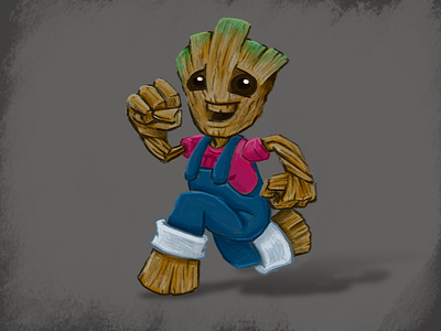 Twig digital galaxy gotg guardians marvel. groot of paint photoshop the