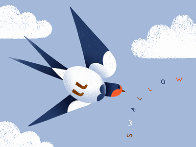 Swallow illustration procreate