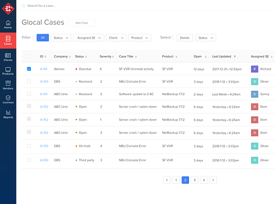 Case Tracking clean daily ui design information system tracker